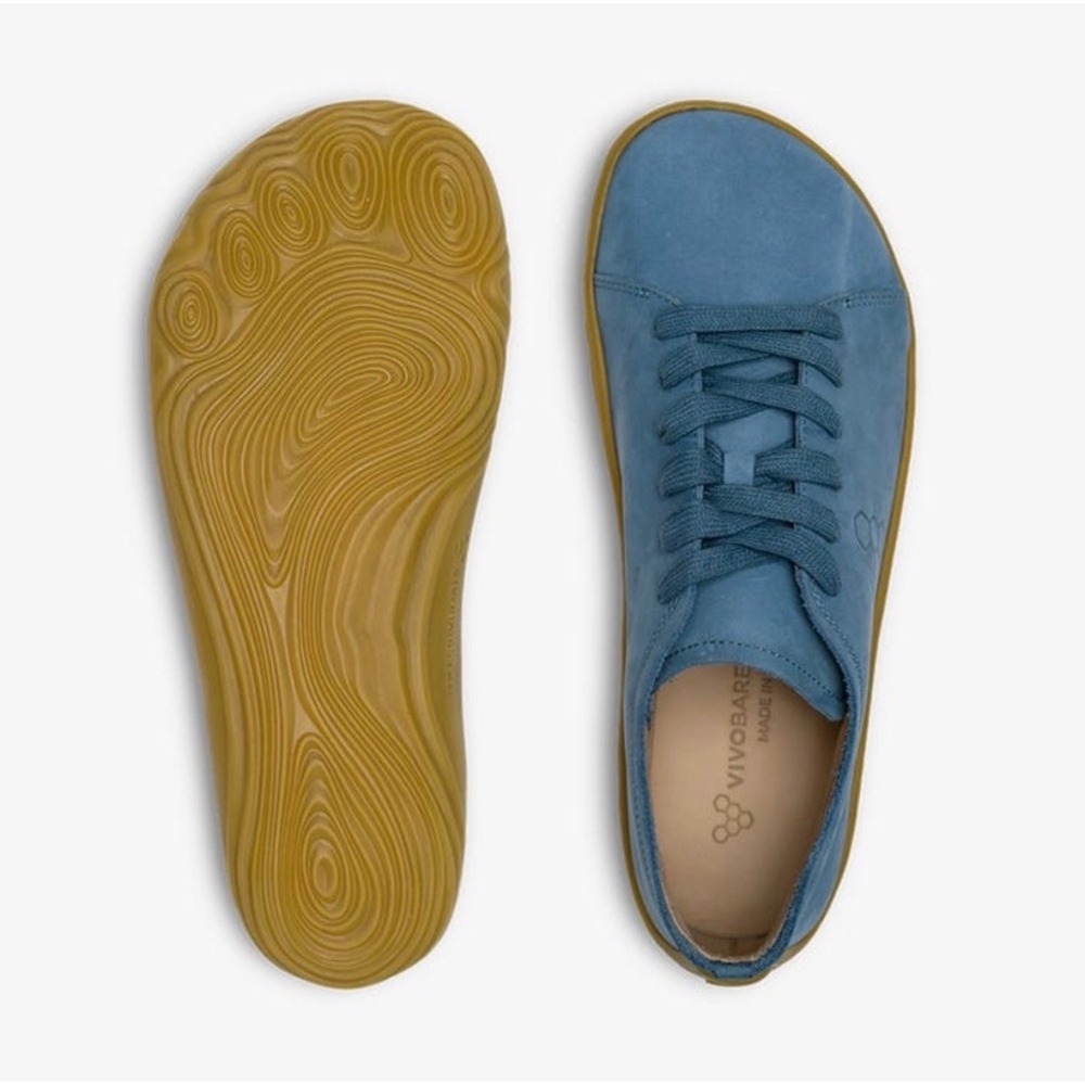 Vivobarefoot Addis Blue Suede Barefoot Minimalist Shoes Size 41, US W10 M8